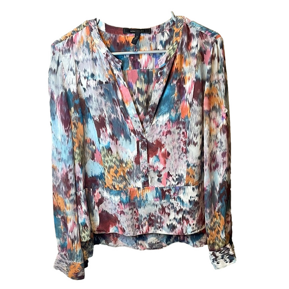 BCBGMaxazria Multicolor Women's Silk Top Large - Picture 1 of 7
